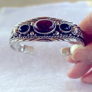 Onyx & Jasper Sterling Cuff